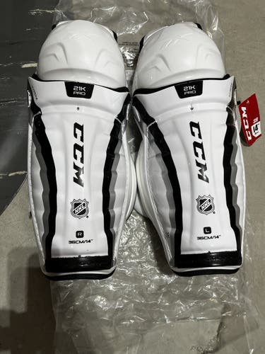 CCM SG 21 KC Pro Stock Hockey Shin Guards 14”