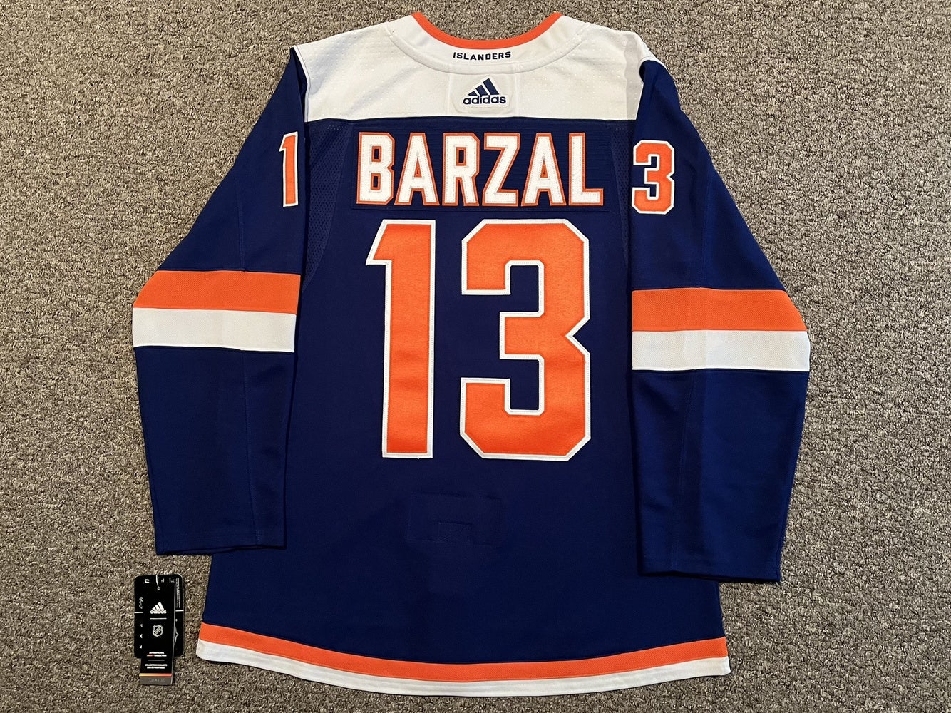 New York Islanders Primegreen Authentic Adidas Alternate Jersey (46/Small)