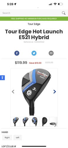 Tour Edge Hot Launch 6 Hybrid