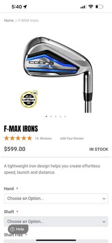 Cobra F Max Airspeed Graphite