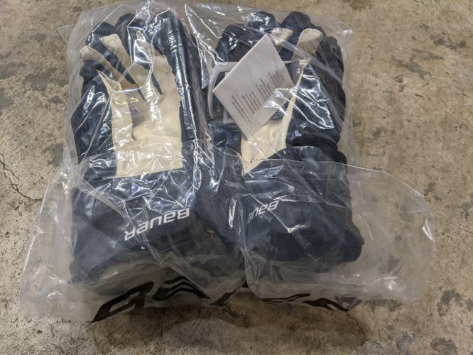 Black New SR Bauer Supreme 2S Pro Gloves 14"