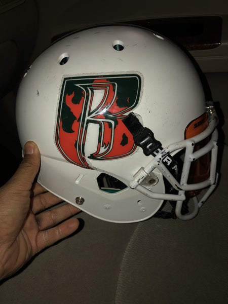 Used Large Helmet And Orange visor
