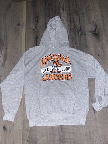 Gray Omaha Lancers USHL Men's Large Sweatshirt