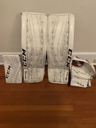 White Senior 33" Regular  Premier R1.9 Goalie Full Set