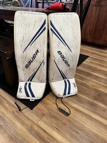 White Senior 34" Bauer Vapor 2X Pro Goalie Leg Pads