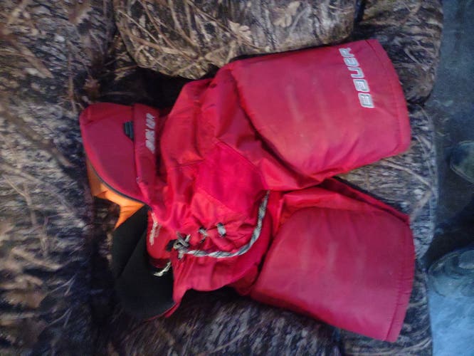 Red Hockey Pants Senior Used Medium Bauer Supreme One60