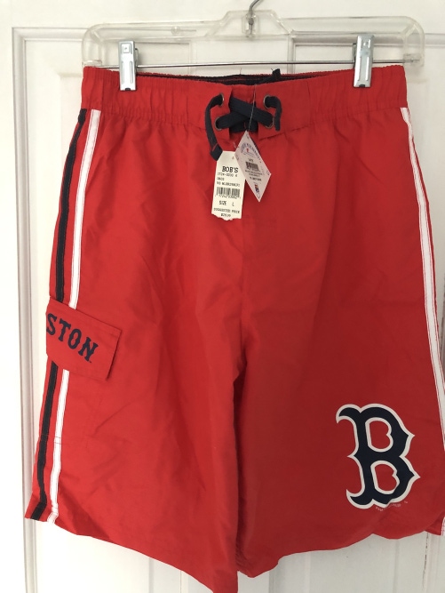 Brand New Boston Red Sox Swim Trunks, sz 14/16