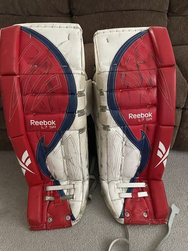 Red Senior 35" Reebok  L7 Goalie Leg Pads