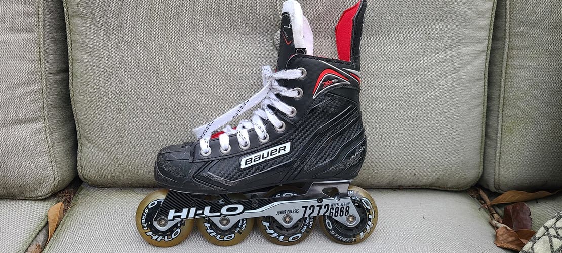 Inline Skates Used Junior Bauer Vapor X300R Regular Width Size 3