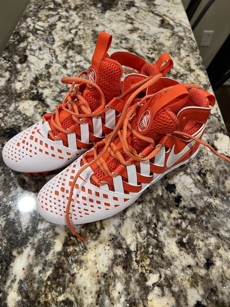 Rare NEW Nike Huarache Orange/White Lacrosse Cleats 6Y