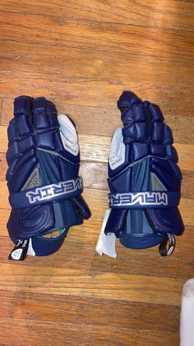 Blue New Player's Maverik 13" Max Lacrosse Gloves