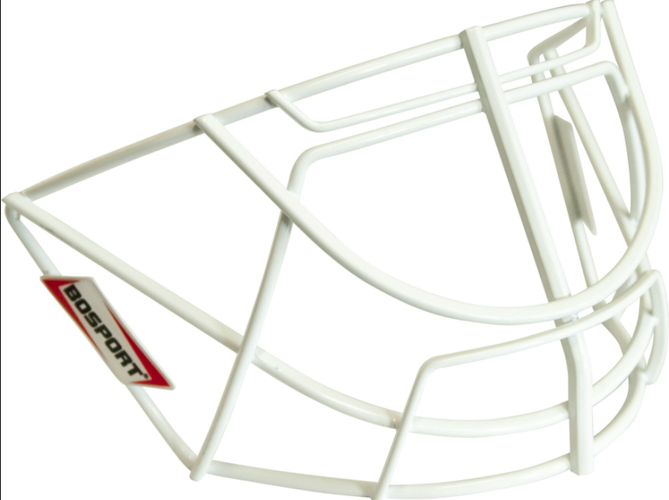 2-PACK 1 Cat-eye / 1 Straight Cage Bosport Goalie Mask - FOR BAUER NME (WHITE)