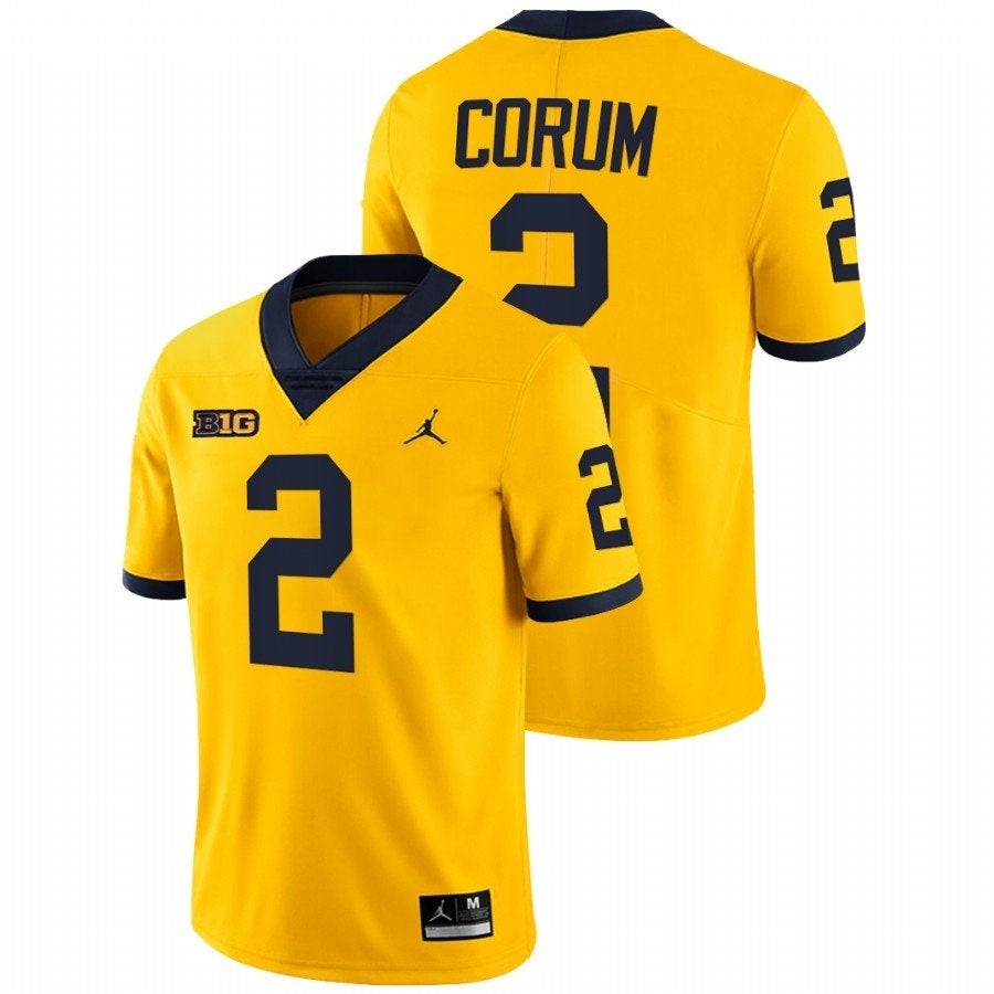 Men's Michigan Wolverines #2 Blake Corum White Game College Football Jersey  161712-747