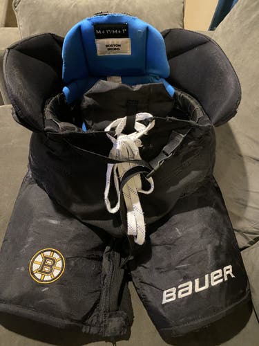 Boston Bruins Medium + 1" Bauer Nexus Custom Pro Hockey Pants Pro Stock