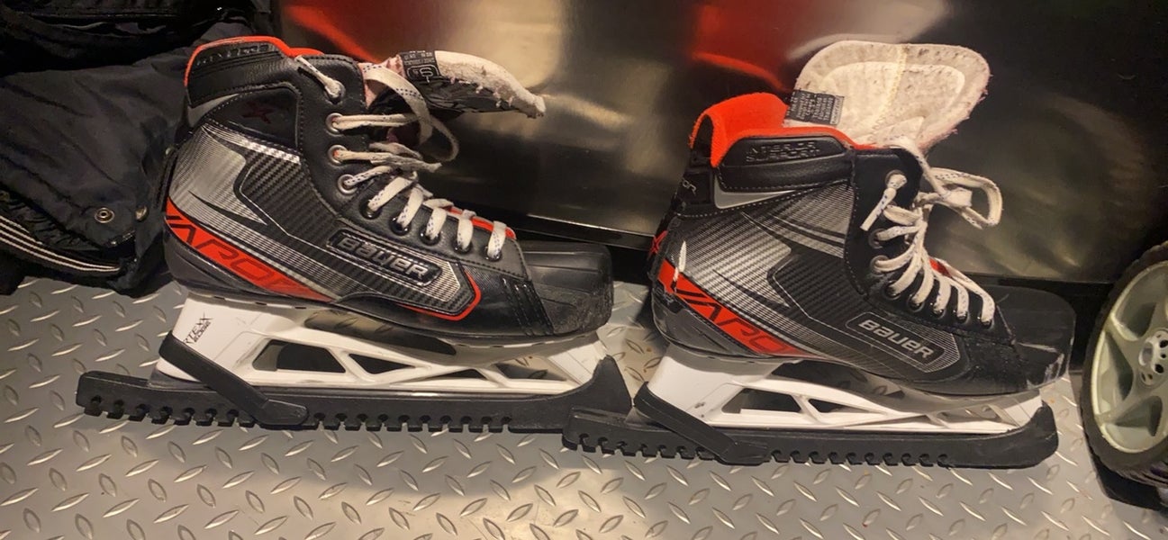 Used Bauer Regular Width Size 9.5 Vapor X2.7 Hockey Goalie Skates