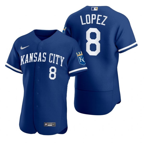 Men/Women/Youth Nicky Lopez Kansas City Royals Stitched Royal Road Jersey  2022 Uniforms