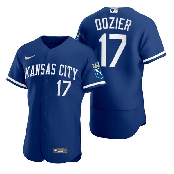 Men/Women/Youth Hunter Dozier Kansas City Royals Stitched Royal Road Jersey  2022 Uniforms