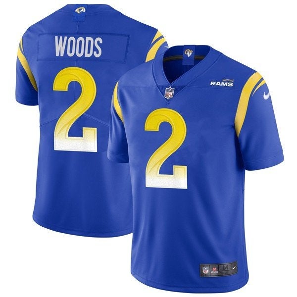 Men/Women/Youth #2 Robert Woods Los Angeles Rams Vapor Limited Football  Jersey Stitched - Bone