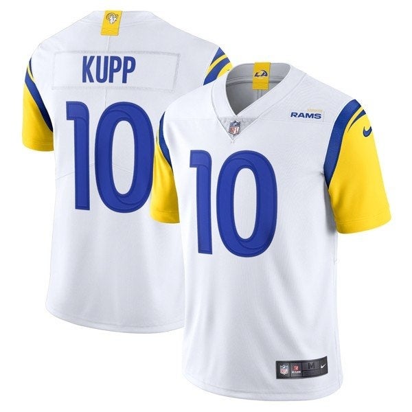 Men/Women/Youth #10 Cooper Kupp Los Angeles Rams Vapor Limited Football  Jersey Stitched - White