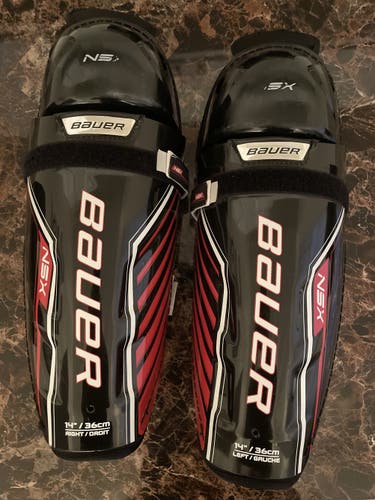 Senior Bauer  NSX Shin Pads Used