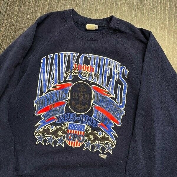 US Navy Sweatshirt Adult Medium Blue 