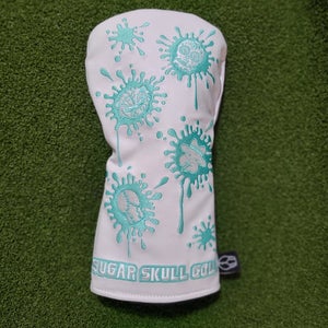 Sugar Skull Golf Mob Splash Driver Headcover, White, Brand New!