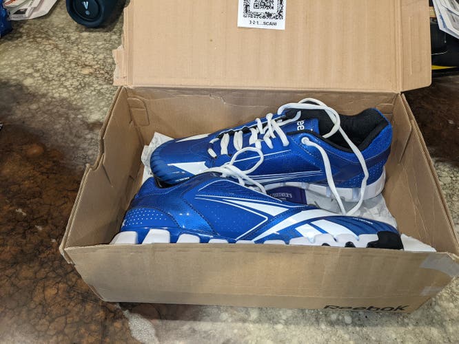Blue New Adult Men's Size 11.5 (Women's 12.5) Metal Reebok Low Cut