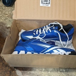 Blue New Adult Men's Size 11.5 (Women's 12.5) Metal Reebok Low Cut