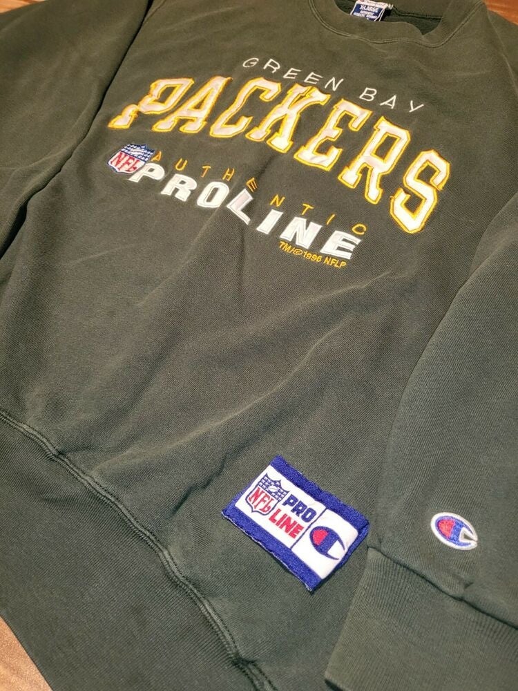 Packers Pro Shop Lambeau Field Champion Vintage Wash Hoodie XL Gold