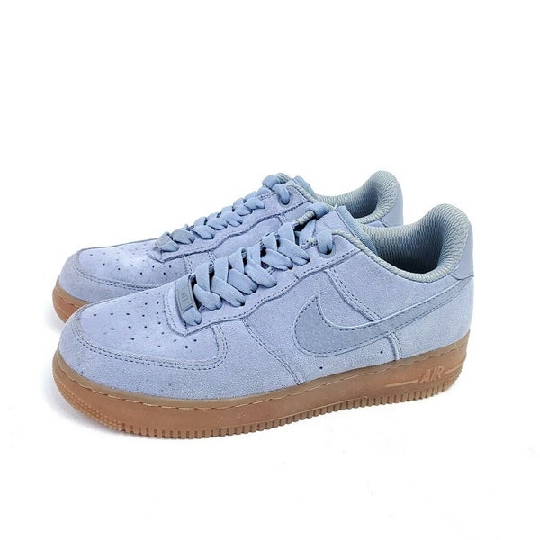 nike air force 1 blue suede gum sole