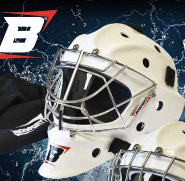 Bosport Goalie Mask w/ CAT-EYE-Cage (WHITE)