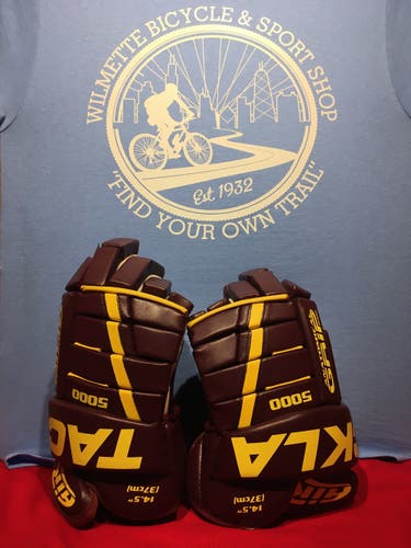 Tackla 5000 Maroon & Gold 14.5" Gloves