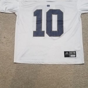 Notre Dame White Jersey Youth Unisex Used XL Adidas