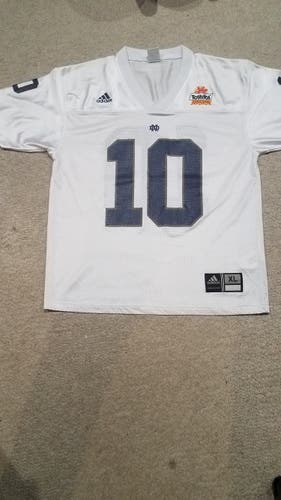 Notre Dame White Jersey Youth Unisex Used XL Adidas