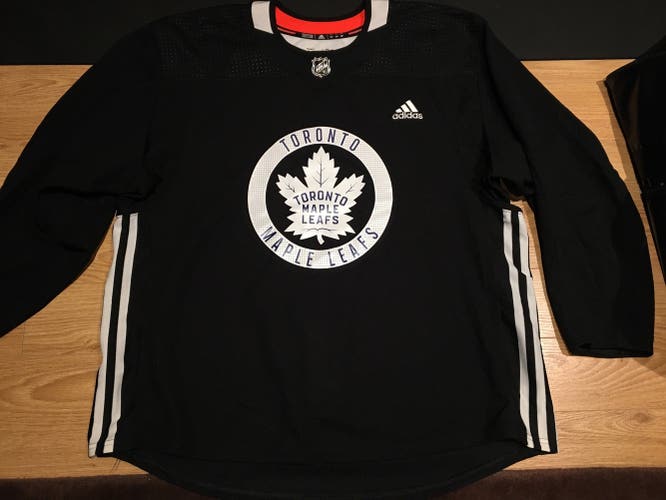 Pro Stock Adidas TORONTO MAPLE LEAFS Black Practice Hockey Jersey 58