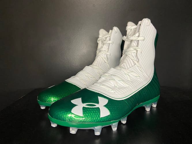 Under Armour highlight white and green size 10.5