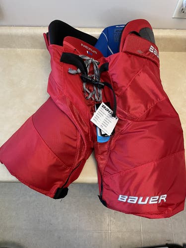 New Bauer Nexus 1N SR Medium Hockey Pants Red