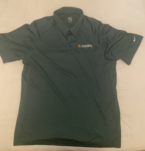Nike University of Miami Polo Shirt, Green