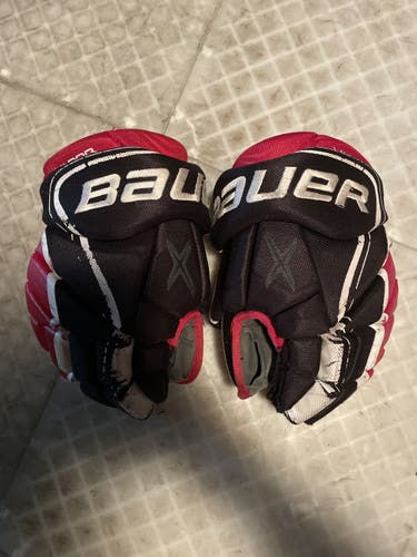 Red Used Bauer 13" Vapor X800 Lite Gloves
