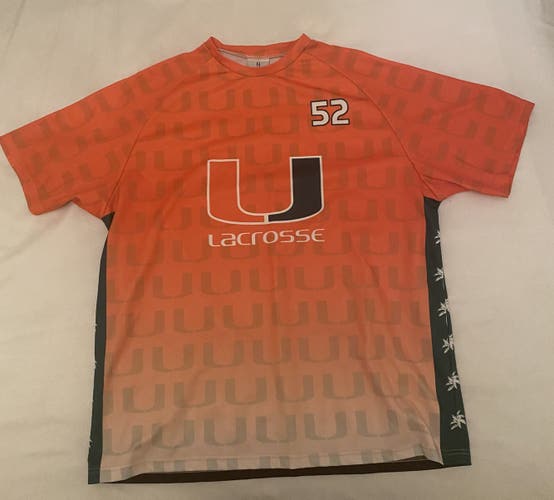 Orange University of Miami Club Lacrosse Shooter Shirt