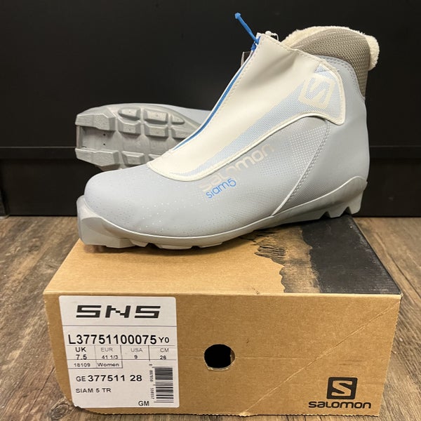 Classic Size 9.0 (EUR 41 1/3) New Salomon Siam 5 TR Cross Country Ski Boots