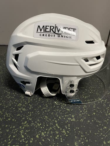 White Used Medium CCM Pro Stock Resistance Helmet