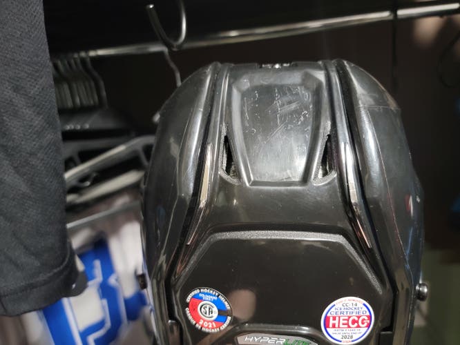 Black Helmet Used Large Bauer Hyperlite