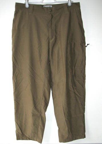 Columbia GRT Men's Olive Green 100% Polyester Casual Chino Active Pants ~Size 36