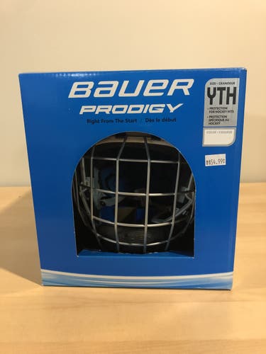 NEW Bauer Prodigy Youth Helmet Combo (White)