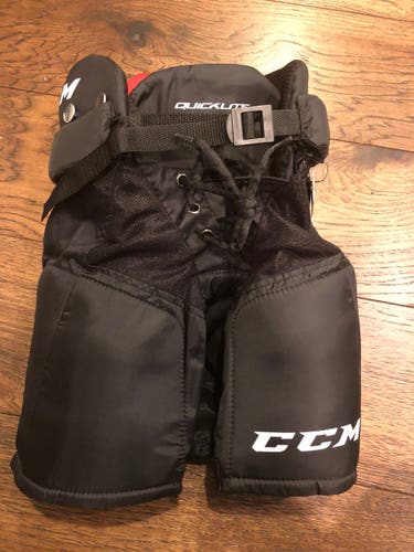 Black Youth New  CCM QuickLite Hockey Pants  SIZE S