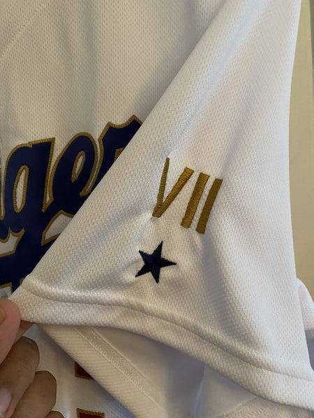 Nike Authentic Los Angeles Dodgers Corey Seager Jersey w/ Gold VII & World  Series Patch Size XL/48