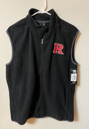 Black Rutgers University Vest New w/ tags Mens L