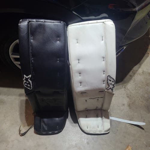 Black Goalie Leg Pads Used Senior 36" Brian's Subzero Pro