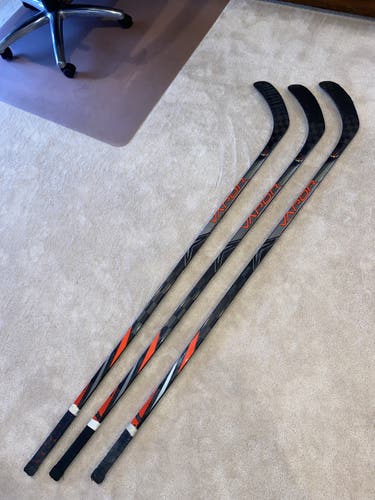 3 Hockey Sticks Used Senior Right Handed Bauer Vapor FlyLite Mid Pattern